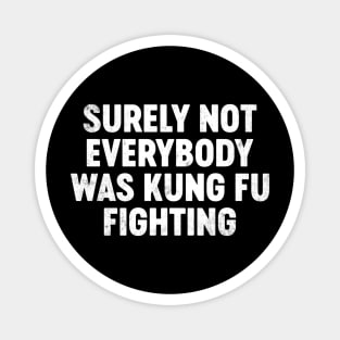 Surely Not Everybody Was Kung Fu Fighting Funny Magnet